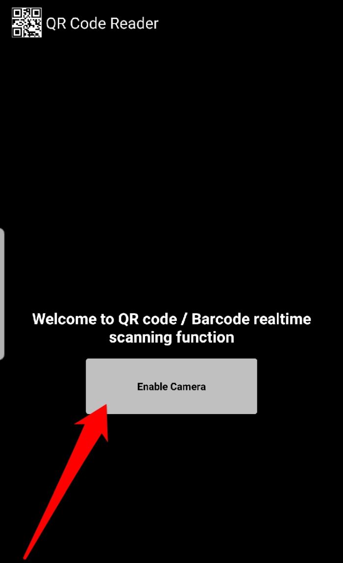 Lire le code Qr Android Qr Code Reader Activer la caméra