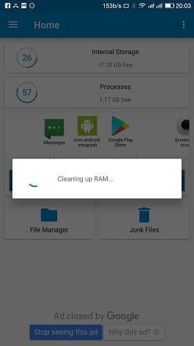 Nettoyer l'application d'optimisation de la mémoire RAM