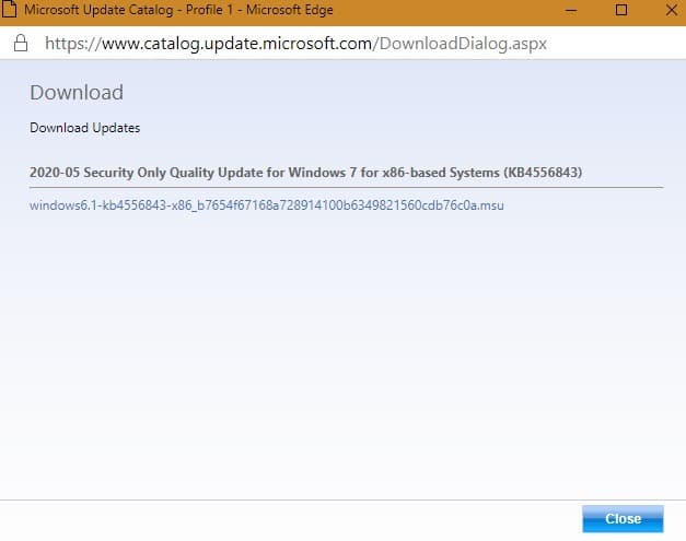 Windows 7 Kb4556853 Mise à jour 1