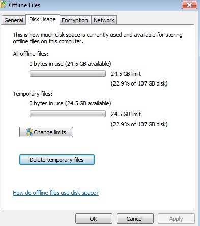 Fichiers hors connexion Windows 7 1