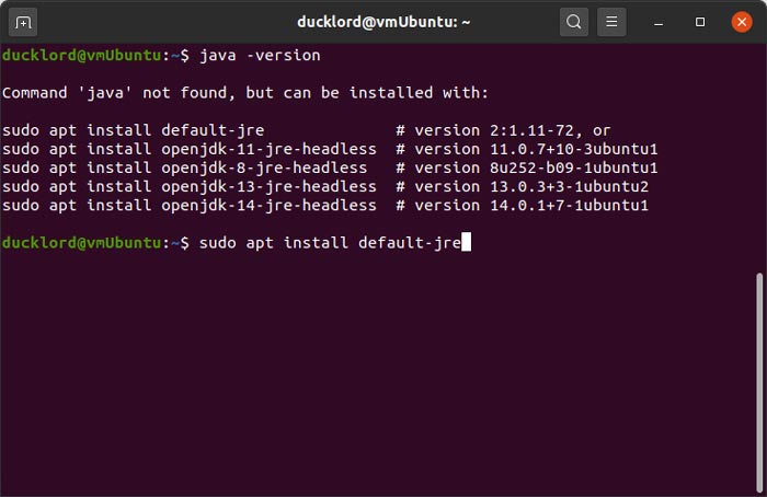 Installer Jre dans Ubuntu Installer Jre par défaut