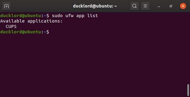 Désactiver Activer Gérer la liste des applications de pare-feu Ubuntu