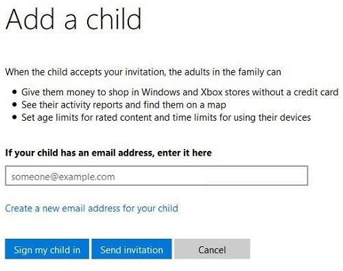 Comment limiter le temps d'écran dans Windows Ajouter un enfant