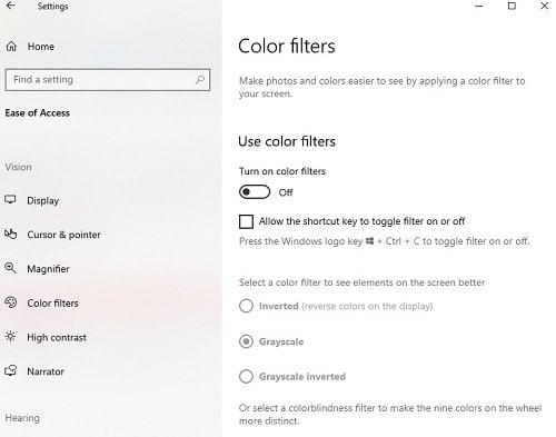 Rendre Windows plus facile à utiliser si vous utilisez des filtres de couleur daltoniens