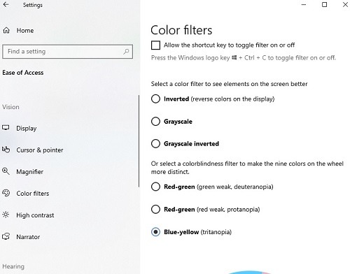Rendre Windows plus facile à utiliser si vous êtes daltonien à six filtres