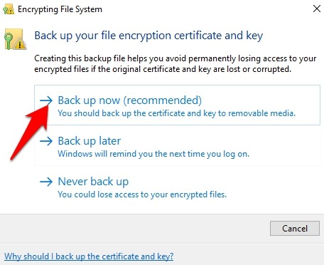 Protéger par mot de passe les dossiers de fichiers Propriétés du dossier Windows 10 Sauvegarder maintenant