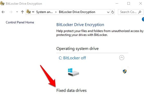 Mot de passe Protéger les fichiers Dossiers Windows 10 Bitlocker Drive Encryption Disques de données fixes