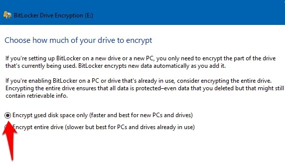 Mot de passe protéger les fichiers dossiers Windows 10 Bitlocker crypter l'espace disque utilisé
