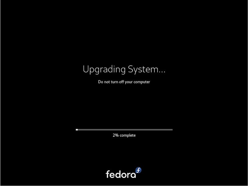 Mise à niveau vers l'écran Fedora 32