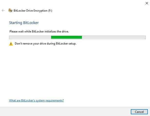 Crypter la clé USB Windows 10 Drive Gérer la configuration de Bitlocker