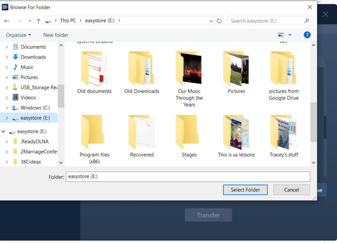 Déplacer les programmes Windows Sélectionnez un dossier