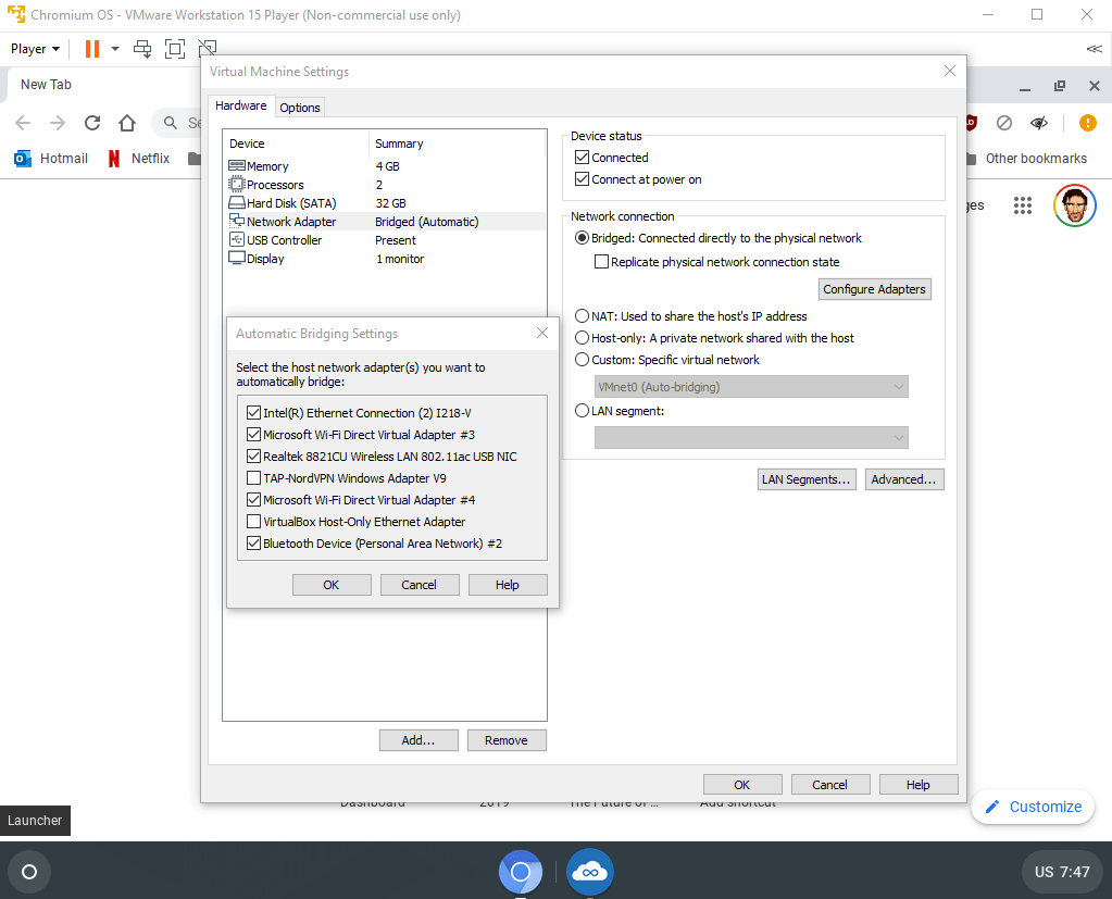 Comment installer les adaptateurs réseau Chrome OS Windows 10