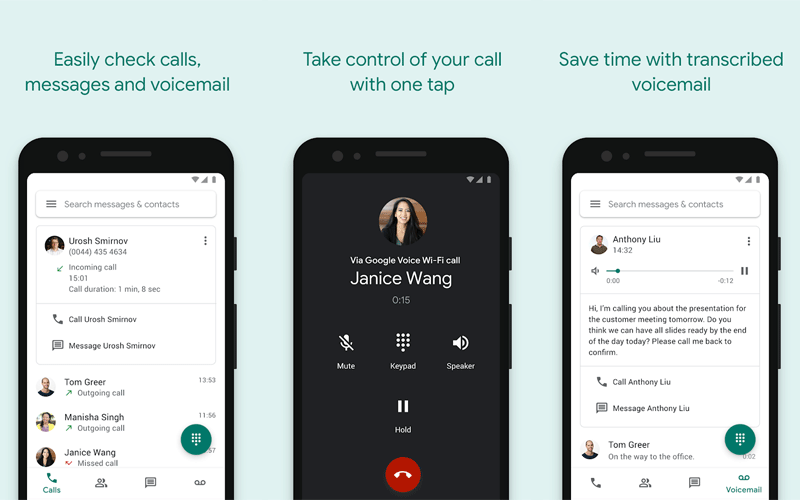 Sim virtuel Google Voice Splash Images