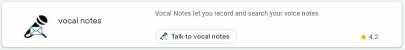 Notes vocales de la productivité de l'assistant Google