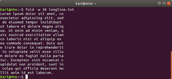 Pliage des outils de texte Linux