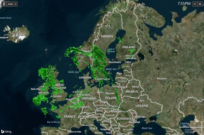 Radar météo de l'Europe