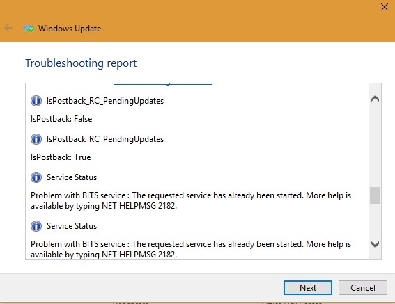 Erreur de mise à jour Windows