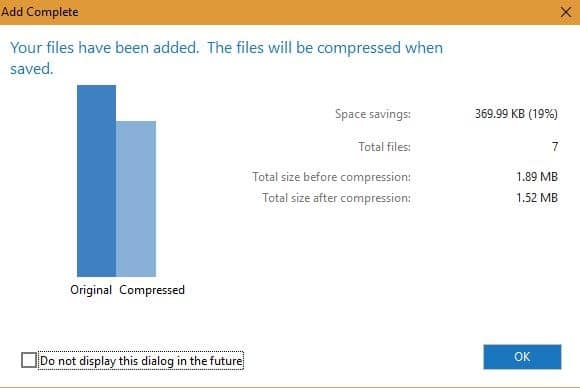 Compression de fichiers Winzip