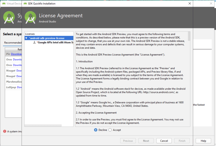 android-studio-accepter-licence