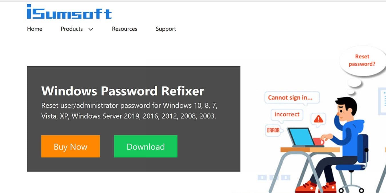 isumsoft windows password refixer without viruses