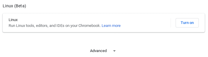 Chromeos Linux bêta