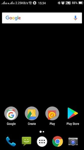 Fenêtre de l'application Android Lollipop Dark Theme