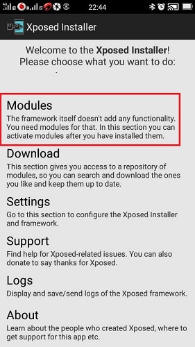 Installateur Xposed dans Android