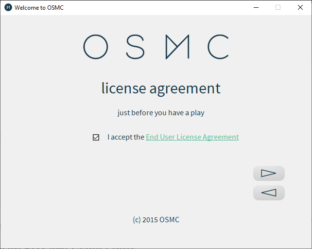 Contrat de licence de l'installateur Osmc