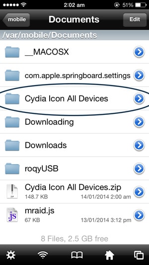 Remplacer-Cydia-Icon-iOS-7-Open-unarchived-file