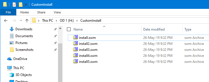 Split Install Wim File Command Split Files