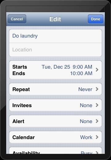 Planifiez des tâches et ajoutez-les à votre calendrier iOS.