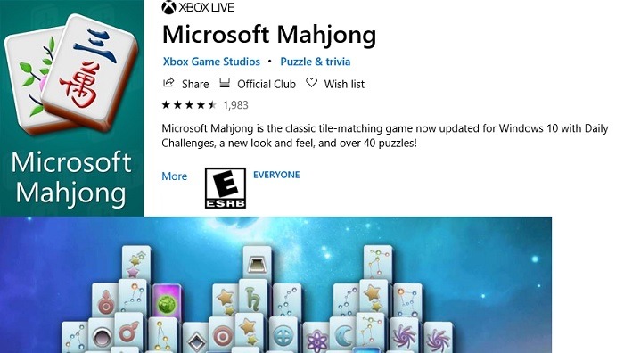 Microsoft Mahjong Microsoft Store