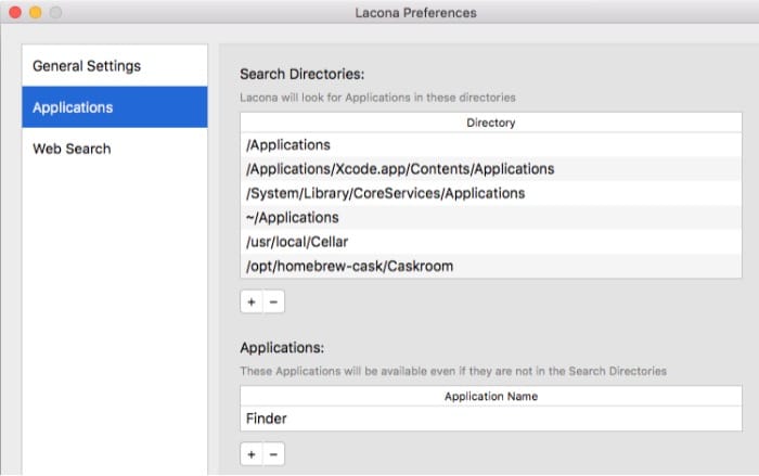 Lacona -mte- Préférences Applications