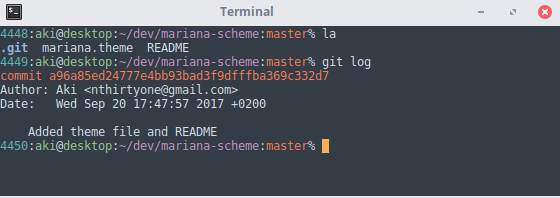 Thèmes terminaux Xfce Mariana