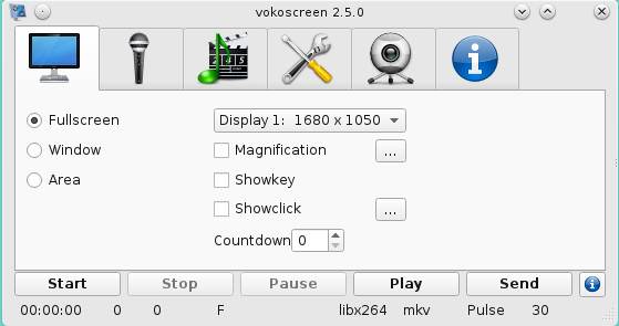 Meilleurs enregistreurs d'écran Ubuntu Vokoscreen