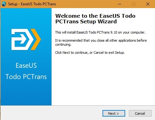 Configuration du transfert PC EaseUS Todo