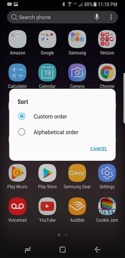 samsung-galaxy-s8-sort-app-tiroir-par ordre alphabétique