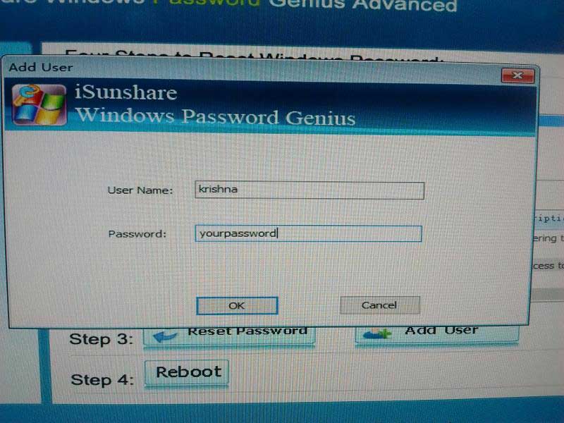 isunshare-password-genius-enter-user-details