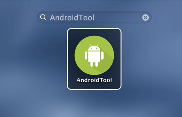 Lancez AndroidTool sur votre Mac.