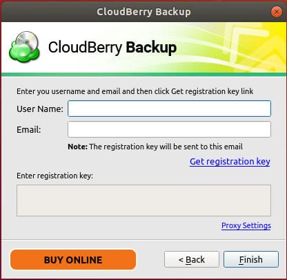 Enregistrement de sauvegarde CloudBerry