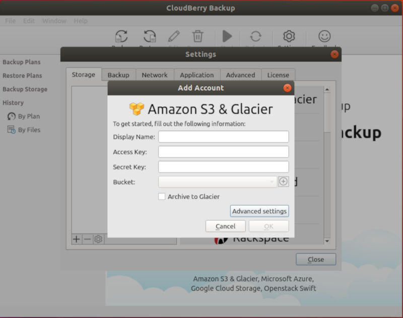 Stockage Amazon CloudBerry