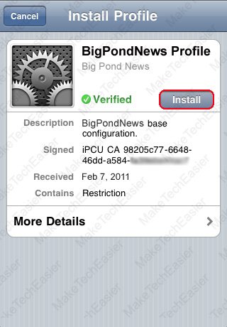 iPhone-Installer-Configuration-Profil