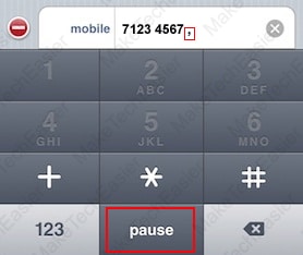 iPhone-Entrer-Numéro-Téléphone-Pause