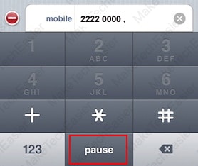 iPhone-Entrez-Hotline-Numéro-Pause