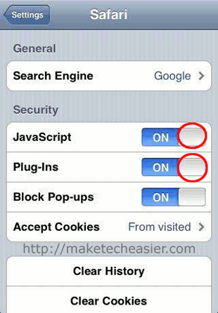 iPhone-Safari-Désactiver-Javascript