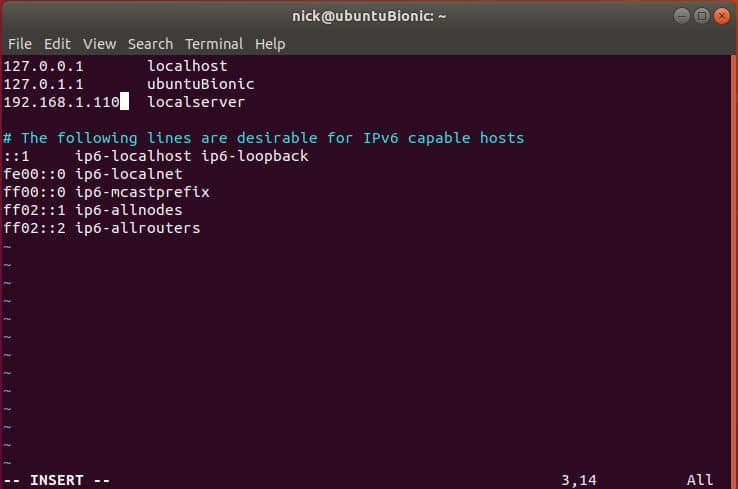 Linux Ajouter un hôte au fichier