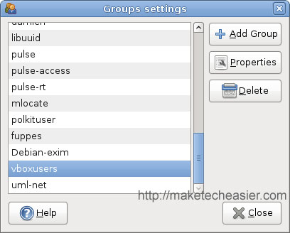Paramètres des groupes Ubuntu