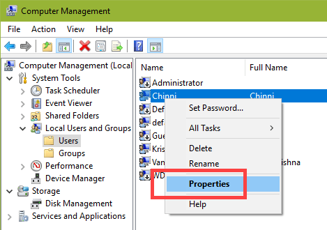 disable-user-account-win10-select-properties