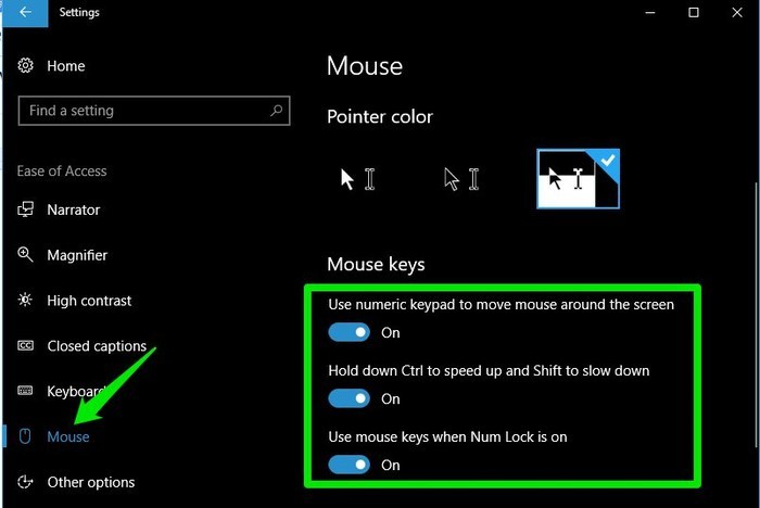 personnaliser-mouse-windows-10-activer-mouse-keys
