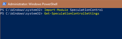vérifier-windows-meltdown-spectre-patch-execute-command